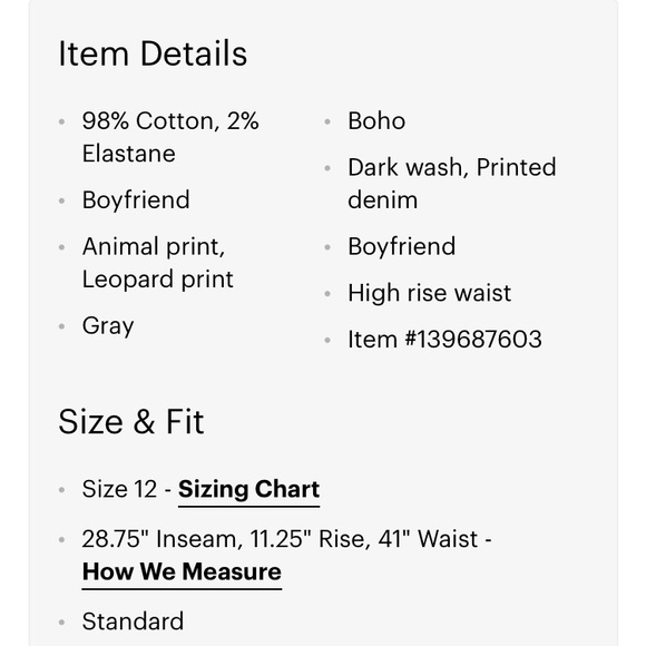 Size 14 tapered leg, curvy pants. NWOT. Animal print in black/gray jeggin… - Picture 9 of 12